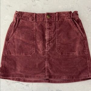 American Eagle Outfitters Red A-line Cargo Mini Skirt
